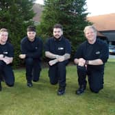 UK Power Networks’ Sussex apprentices, (left to right) Jasper Colbran, Nick Stanton, Luke Williams, Dan Hopkins, and George Larter. Photo: Nigel Bowles