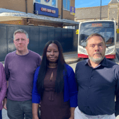 Lewes MP James MacCleary (second from left) with Lewes Town Councillors Edwina Livesey and Kevin West and District Councillor Janet Baah. Photo: Office of James MacCleary MP