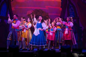 Beauty and the Beast pantomime 2022 with ensemble
