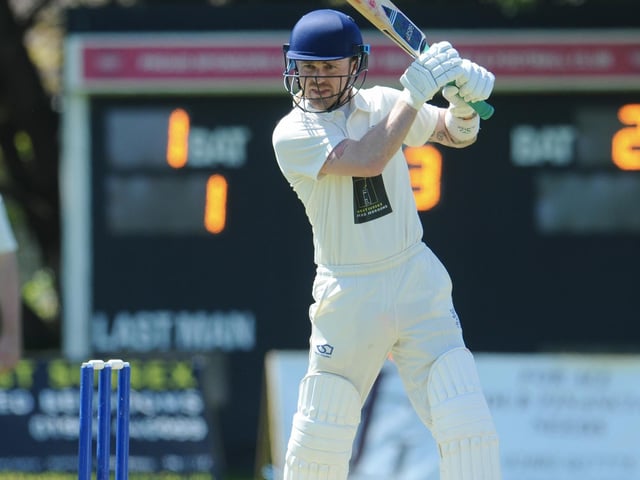 Action from Goring CC v Pagham CC in Division 3 West of the Sussex Cricket League