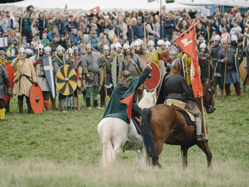 Battle of Hastings reenactment at Battle Abbey 2025. Pic supplied by Tom Arber/English Heritage.