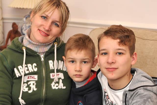 Artem and his family can’t go back to Ukraine, as their home, in the Kherson region, is behind Russian lines. Photo: Steve Robards SR2212131