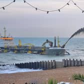 Dredging in Eastbourne (photo by Sue Clarke)