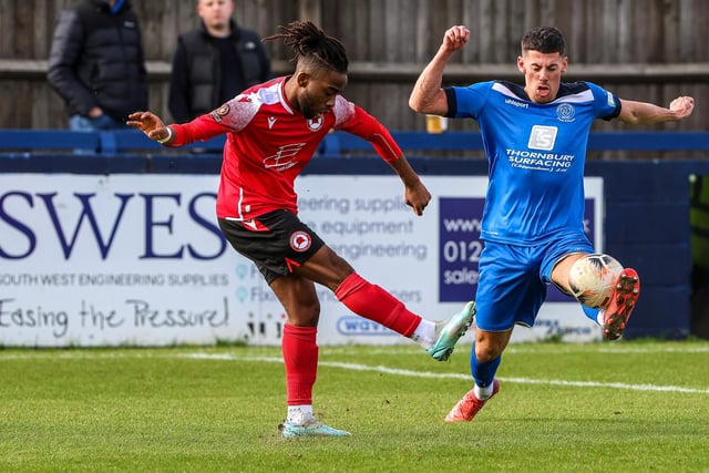 Action from Eastbourne Borough's 1-1 draw at Chippenham in National League South