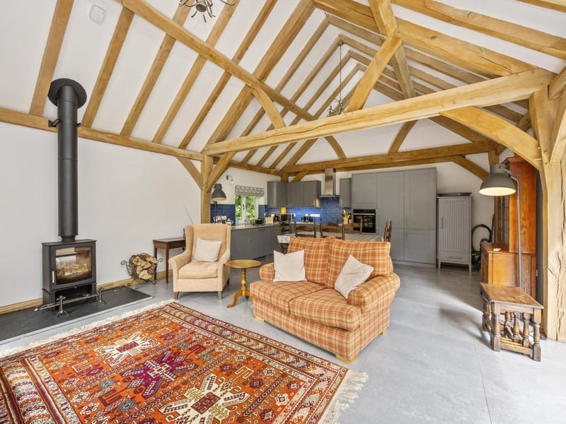 Owl Cottage has a spacious open-plan living area. Photo: Yopa