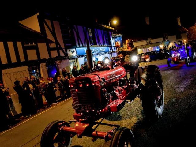 The tractor run makes its way through central Chichester.