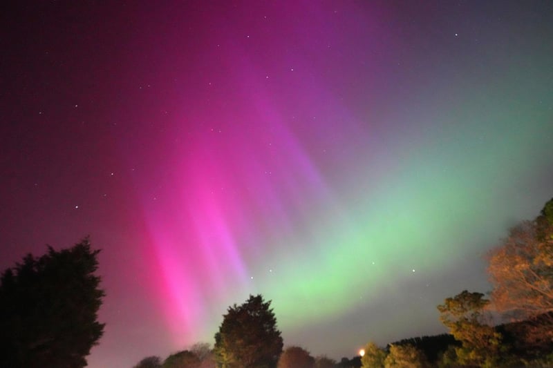 The aurora borealis pictured over Worthing