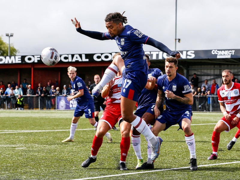 Images from Eastbourne Borough's 2023-24 season opener, a 1-0 National South home win over Hampton and Richmond