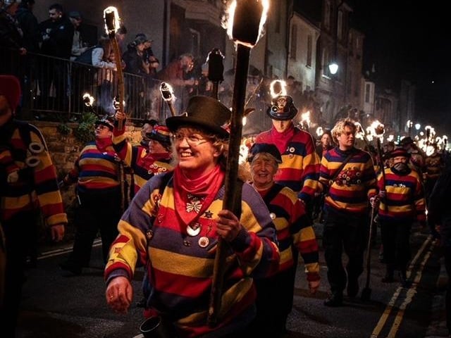 Bonfire procession by Peter Mould