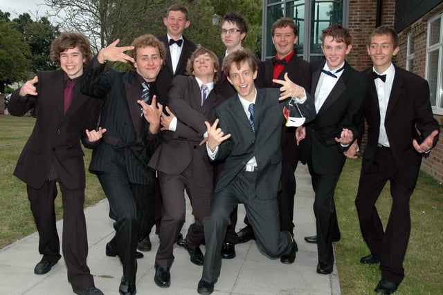 Some of the boys at the Bishop Luffa School prom in July 2008