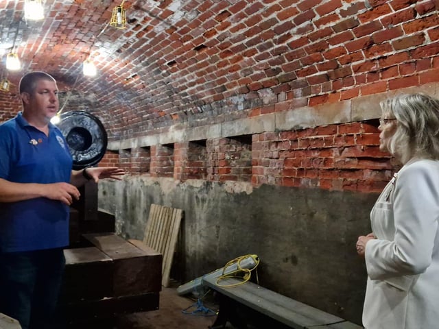 The Lord-Lieutenant of West Sussex, Lady Emma Barnard, has been given a tour of Shoreham Fort and shown the vision for the future before presenting the King's Award for Voluntary Service to the Friends of Shoreham Fort.
