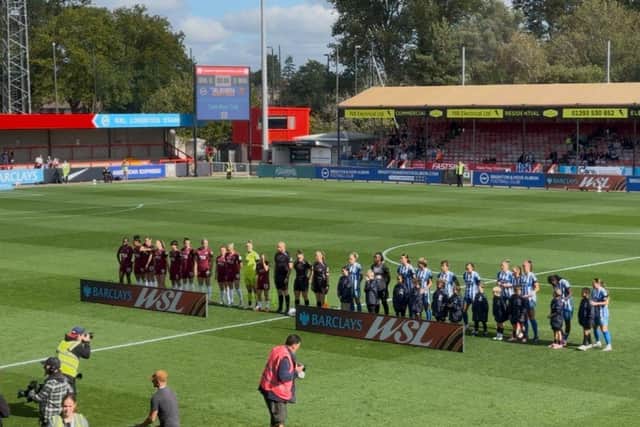 Brighton and West Ham face the Broadfield crowd ahead of kick-off
