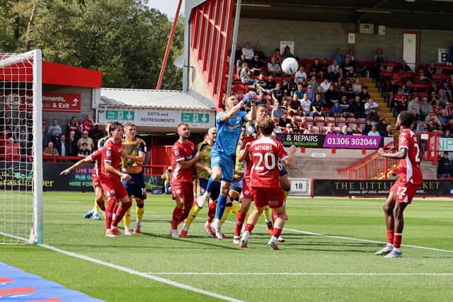 Action from Crawley Town v Cheltenham | Picture: Thomas Forbes @thomasforbes_photography