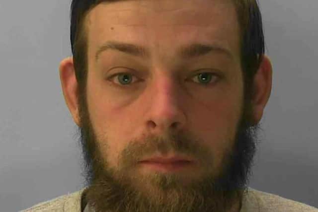 Daniel Passmore, 29, from Eastbourne was wanted by Sussex Police on recall from prison for breaching his license. Picture: Sussex Police