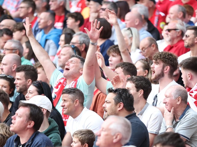 Crawley Town fans flocked to Wembley in their thousands to roar the boys on to glory.