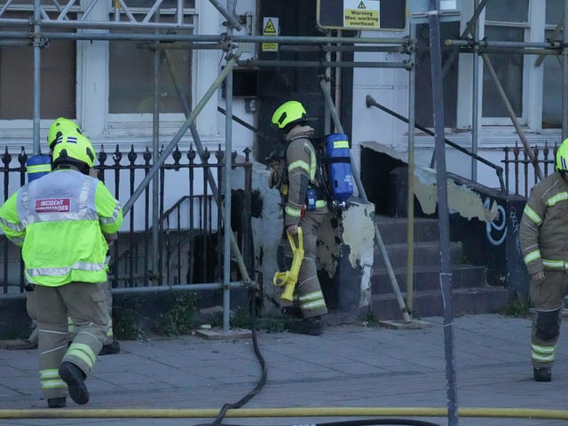 Fire opposite Brighton Hotel