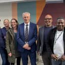 The CEO of Stonepillow David Francis with colleagues and the High Sheriff of West Sussex Gary Shipton. Photo: contributed