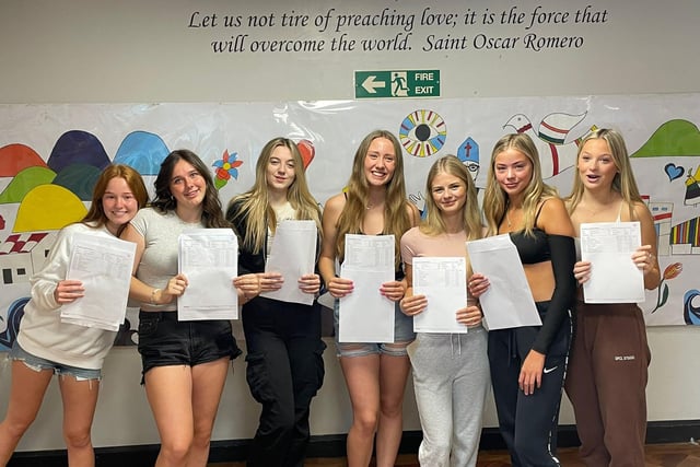 Students show off their 'fantastic' results.
