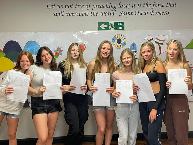 Students show off their 'fantastic' results.