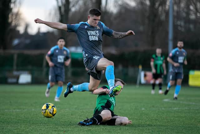 Action from Three Bridges v Burgess Hill Town earlier in the season. Picture: Eva Gilbert