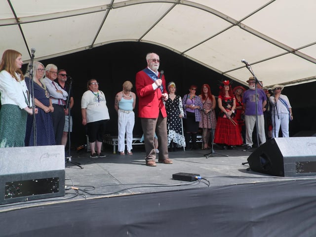 Hastings Old Town Carnival Week 2024, photo Roberts Photographic: Opening Ceremony and the RNLI concert to celebrate the 200th anniversary of the Royal National Lifeboat Institution - 1824 to 2024.