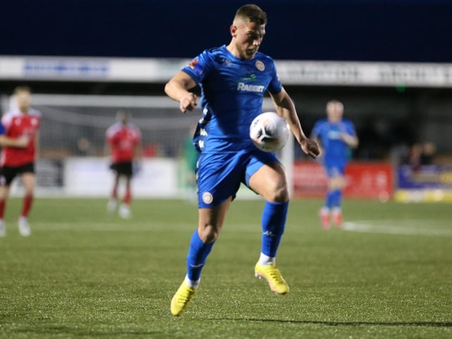 Action from Worthing's 2-0 National South win at Eastbourne Borough