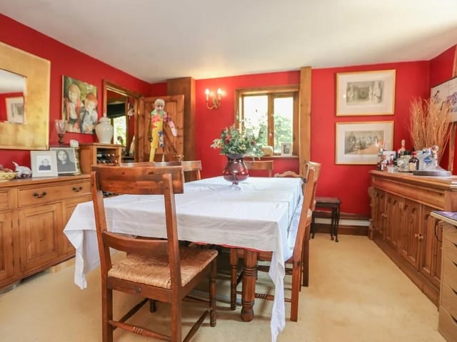 This five bed converted barn in Anmore Road, Denmead is on the market for £1.4m. It is listed on Zoopla by White & Guard Estate Agents.