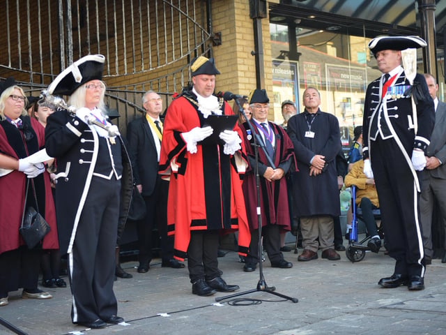 Hastings' Proclamation: The Mayor of Hastings, Cllr James Bacon, read the local Proclamation of the new King at 3pm on Sunday 11 September in Queens Square.