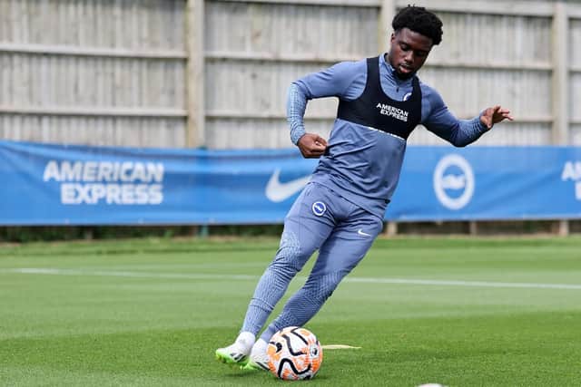 Brighton defender Tariq Lamptey is working his way back to full fitness after injury issues