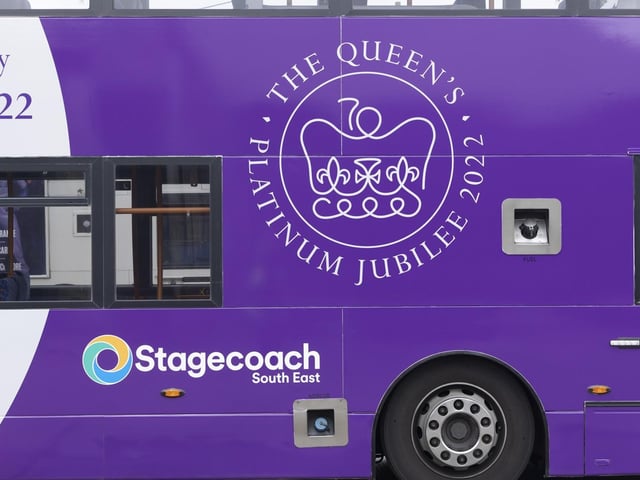 Stagecoach South East has marked the Queen’s 70th year on the throne with a special bus livery in honour of her majesty. Picture: Stagecoach South East.