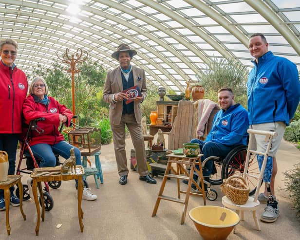 Bargain Hunt's All About D-Day episode with Carolyn, Irene, Danny Sebastian, Dan and Mike. Picture: BBC Studios, Production