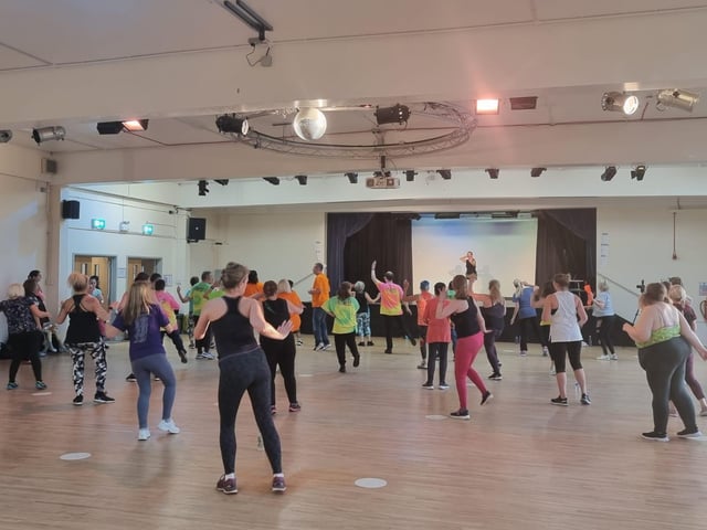 Zumba and BollyX dance fitness instructors joined forces for a two-hour Dance for Dinners fundraising event supporting The Trussell Trust's foodbanks in Worthing, Shoreham and Littlehampton at Christmas
