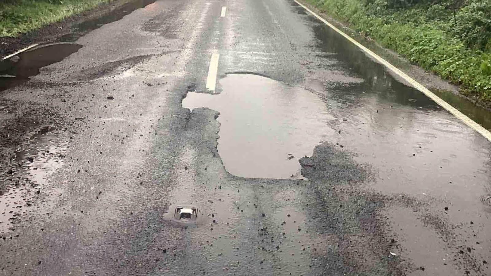 Road near Chichester closed after two potholes discovered