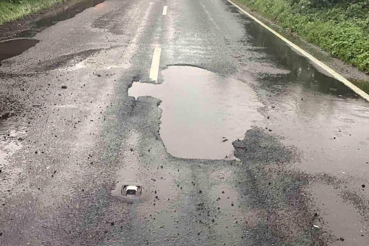 Road near Chichester closed after two potholes discovered