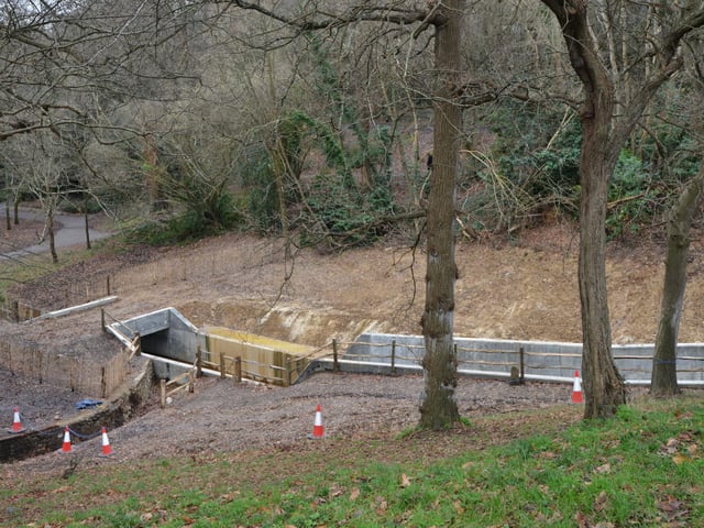 Improvement works at Buckshole Reservoir in Hastings