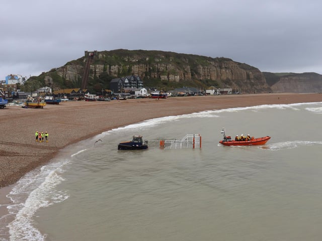 New faster Atlantic lifeboat is trialled at Hastings. Pics by Kevin Boorman