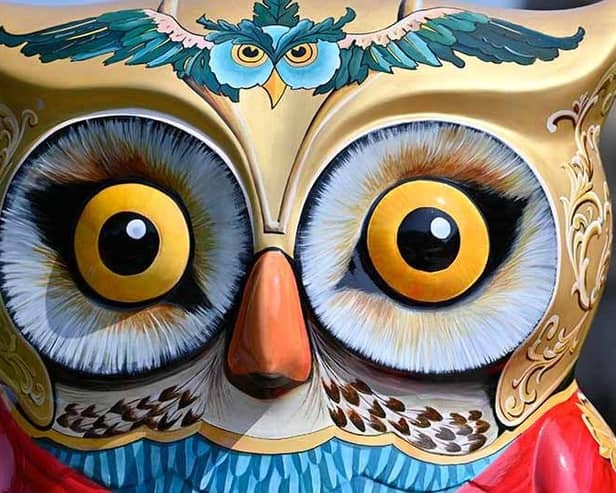 Minerva, one of the owl sculptures that will be on display for The Big Hoot.