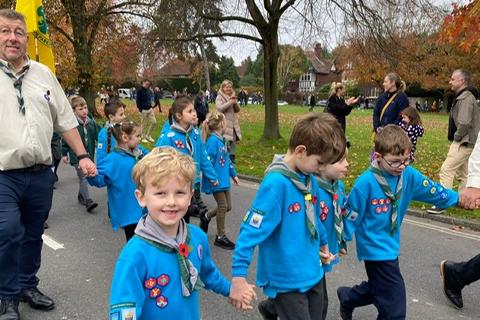 Beavers, Cubs and Scouts from across Haywards Heath, Bolnore and Lindfield attended the Muster Green event in Haywards Heath