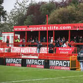 Worthing fans at Alfreton - where they made themselves heard but witnessed a Cup loss | Picture: Worthing FC