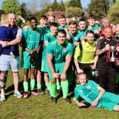 Bexhill Town with the Macron Store Hastings Cup | Picture: Joe Knight