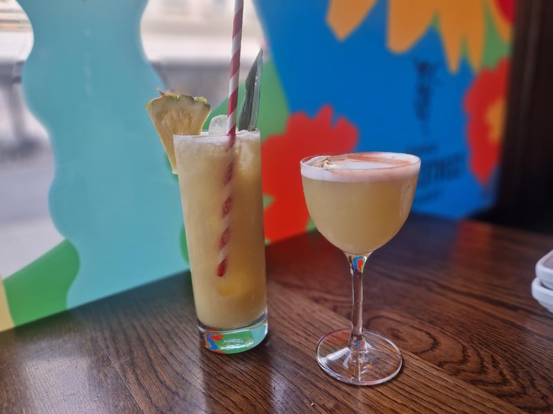 A Wahaca Colada, and a Pineapple Mezcal Sour