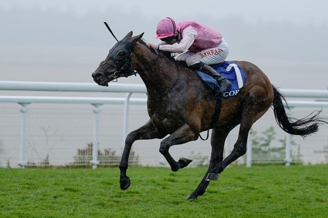 CHICHESTER, ENGLAND - AUGUST 05: Robert Havlin riding Sweet William win The Coral Summer Handicap at Goodwood Racecourse on August 05, 2023 in Chichester, England. (Photo by Alan Crowhurst/Getty Images):Images from a soggy Saturday at Glorious Goodwood 2023