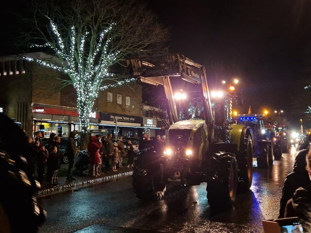 The Arundel Illuminated Tractor Run 2025 in Rustington, which it was visiting for the first time
