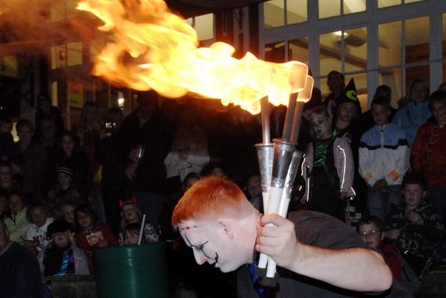 Fire eater and juggler Graeme Kennedy
