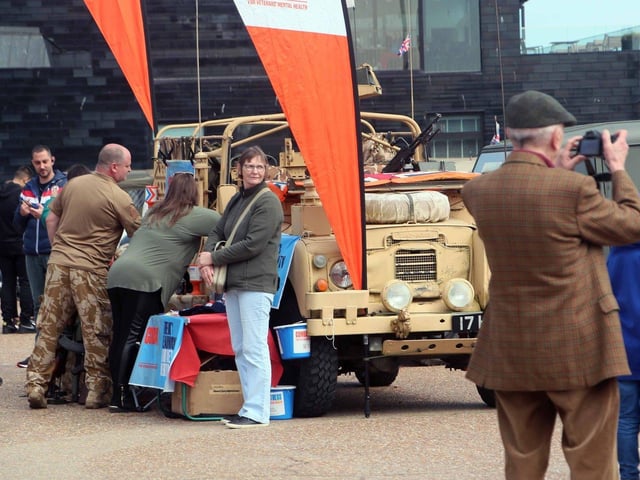 AA Invictus Military Vehicle Run in Hastings Old Town - 16 April 2023. Photo by Roberts Photographic