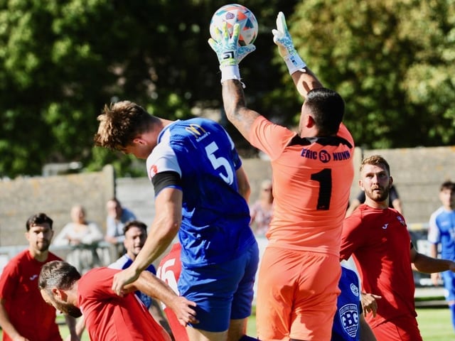 Action from Shoreham v Pagham in the SCFL premier division