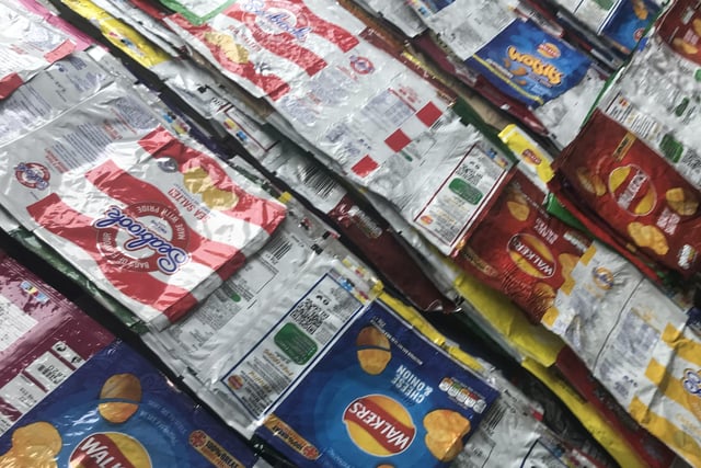 Crisp packets used to make survival blankets