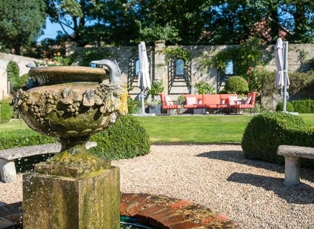The garden has many attractive features