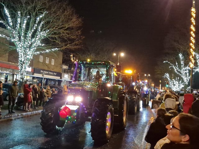 The Arundel Illuminated Tractor Run 2025 in Rustington, which it was visiting for the first time