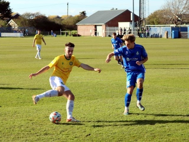 Action from Selsey's 4-3 win over Godalming in the SCFL Division 1